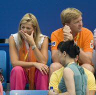 Dutch Royals Yawn at Olympic Games in China