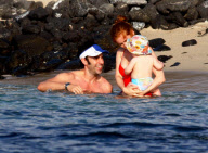 Isla Fisher with baby "Borat" in Hawaii