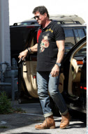 EXCL.: Actor SYLVESTER STALLONE loves his German luxury ride