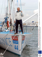 Sir Robin Knox-Johnston setting off for the Five Oceans Race, Portsmouth, Britain - 26 Sep 2006
