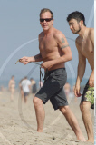 Actor KIEFER SUTHERLAND showing off his beach body in Malibu
