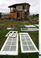 Two artists build a gallery completely out of rubbish, Cambridge, Britain - 31 Aug 2008