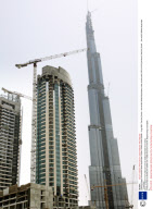 The Burj Dubai, the world's tallest skyscraper, Dubai, United Arab Emirates - Aug 2008
