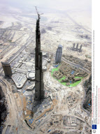 The Burj Dubai, the world's tallest skyscraper, Dubai, United Arab Emirates - Aug 2008