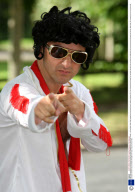 Matt Hale who spent nine months touring the world dressed as his hero Elvis Presley - 04 Sep 2008