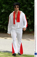 Matt Hale who spent nine months touring the world dressed as his hero Elvis Presley - 04 Sep 2008