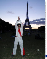 Matt Hale who spent nine months touring the world dressed as his hero Elvis Presley - 04 Sep 2008