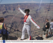 Matt Hale who spent nine months touring the world dressed as his hero Elvis Presley - 04 Sep 2008