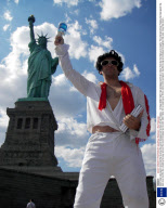Matt Hale who spent nine months touring the world dressed as his hero Elvis Presley - 04 Sep 2008