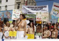 'National Topless Day' Venice, Los Angeles, America - 23 Aug 2008