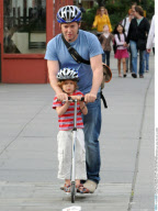 Actor MATTHEW BRODERICK puts safety first with son JAMES