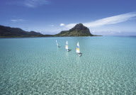 LAGOON AT THE FOOT OF MORNE BRABANT, MAURITIUS
