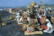 BARONG PROCESSION ON GUMICIK BEACH, BALI, INDONESIA