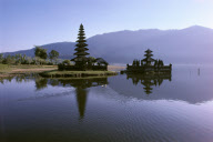ULUN DANU TEMPLE AT LAKE BRATAN, BALI, INDONESIA