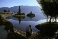 PURA ULUN DANU TEMPLE AT LAKE BRATAN, BALI, INDONESIA