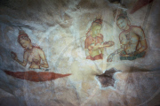 FRESCOES, FORTRESS OF SIGIRIYA ROCK, SRI LANKA