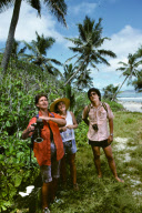 NATURE CONSERVATION, BIRD WATCHERS  AND WARDENS, BIRD SANCTUARY,ARIDE ISLAND,SEYCHELLES