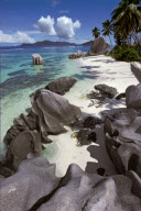 BEACH SOURCE DÔARGENT OR SILVER SPRING POINT, LA DIGUE ISLAND, SEYCHELLES
