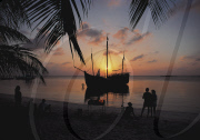 REPLICA OF COLUMBUS' PINTA, ISLA CONTOY, YUCATAN, MEXICO