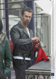 Rupert Everett losing his bike lock keys then finds them at a cafe in Notting Hill, London, Britain - 24 Sep 2008