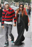 Celeb couple ASHLEE SIMPSON and PETE WENTZ spending the afternoon watching 'Wicked' 