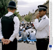 RADICAL MUSLIMS IN LONDON, BRITAIN