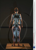 MRI scan projected onto the back of a model, Science Museum, London, Britain  - 06 Oct 2008