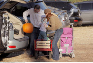 Actress MARCIA CROSS and her family hitting up 'Mr.Bones' pumpkin patch
