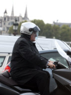 Gerard, Elisabeth, Julie Depardieu and other members of family at Garches hospital where Guillaume Depardieu died yesterday.
