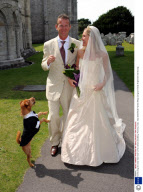 Ed the dog who was 'best man' at his owners wedding, Florence, Italy - Sep 2008