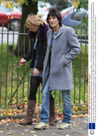 Ronnie Wood and girlfriend Ekaterina Ivanova out and about in North London, Britain - 14 Oct 2008