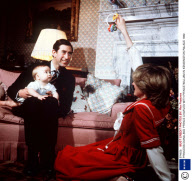 PRINCESS DIANA AND PRINCE CHARLES WITH PRINCE WILLIAM IN KENSINGTON PALACE 1982