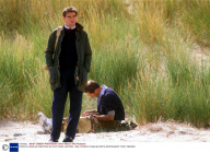 PRINCE CHARLES PAINTING IN SCOTLAND, BRITAIN, 1989.