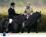 Queen Elizabeth II Horse Riding with Her Stud Groom in the Grounds of Windsor Castle. Windsor, Britain - 18 Oct 2008