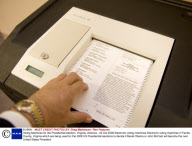 Voting Machines for the Presidential election, Virginia, America - 20 Oct 2008
