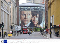 Quantum of Solace advertising campaign on the IMAX cinema roundabout in Waterloo , London, Britain - 23 Oct 2008