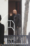 EXCLUSIVE : John Travolta was seen on the set of "From Paris with Love" directed by french director Luc Besson.
