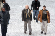 EXCLUSIVE : John Travolta was seen on the set of "From Paris with Love" directed by french director Luc Besson.