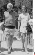 Charlie Chaplin en vacances avec sa femme et ses enfants