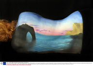 Jurassic Coast painted on nudes for Ladies Charity Calendar, Britain - 02 Nov 2008