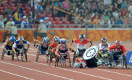 CHINA-BEIJING-PARALYMPICS-ATHLETICS-COLLISION (CN)