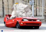 'Still life with Stone and car' art installation, Sydney, Australia - 06 Nov 2008