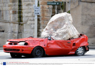 'Still life with Stone and car' art installation, Sydney, Australia - 06 Nov 2008