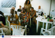 Barack Obama at the wedding of Ian Manners to his half-sister Auma, Stokes Farm, Wokingham, Britain 1997