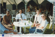 Barack Obama at the wedding of Ian Manners to his half-sister Auma, Stokes Farm, Wokingham, Britain 1997