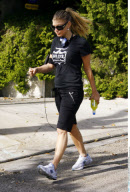 Singer FERGIE working on her lady humps