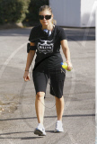 Singer FERGIE working on her lady humps