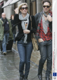 Kate Moss and Jamie Hince in Regent Street, London, Britain - 27 Nov 2008