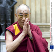 Dalai Lama arriving at the Bodleian Quad, Oxford, Britain - 30 May 2008