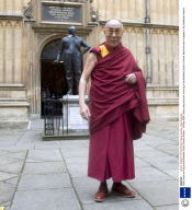 Dalai Lama arriving at the Bodleian Quad, Oxford, Britain - 30 May 2008